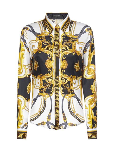 versace tiger silk shirt|versace silk shirt women's.